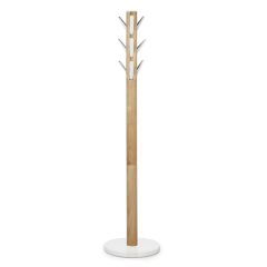 Вешалка напольная Flapper, белая-дерево, Umbra