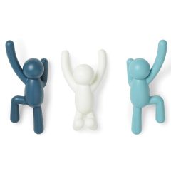 Вешалки-крючки Buddy 3 шт. Blu Dual, Umbra