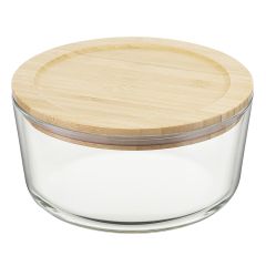 Контейнер стеклянный с бамбуковой крышкой, 950 мл, Smart Solutions