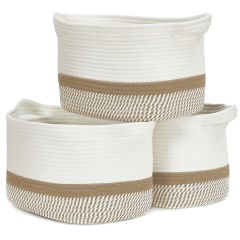 Корзина для хранения Kerit, 36х33х60 см, белая/бежевая, Bergenson Bjorn