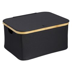 Корзина для белья Neat Low, 40x33x20 см, черная, Smart Solutions