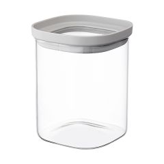 Банка для хранения стеклянная с крышкой, 1 л, светло-серая, Smart Solutions