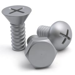 Набор вешалок Screw, серый, 3 шт., QUALY