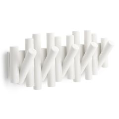 Вешалка настенная Picket, 5 крючков, белая, UMBRA