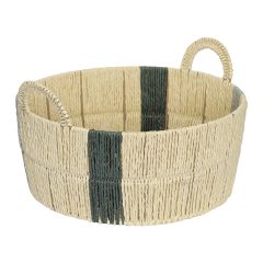 Корзина плетеная круглая Bodhran Sage из коллекции Ethnic, размер L, Tkano