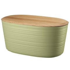 Хлебница с бамбуковой крышкой Tierra, 10 л, светло-зеленая, Guzzini