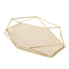 Органайзер-поднос для украшений PRISMA матовая латунь, Umbra