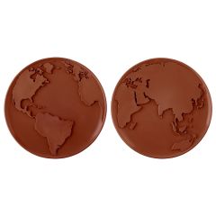 Набор подставок для кружки/стакана World Coaster, коричневые, 2 шт., Qualy