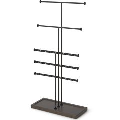 Органайзер для украшений Trigem, 5 ярусов, черный/орех, Umbra