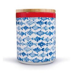 Банка фарфоровая с деревянной крышкой Remember, Fish, 1,25 л, Remember