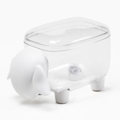 Контейнер для мелочей Sheepshape, белый с прозрачной крышкой, Qualy