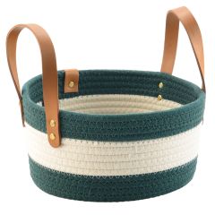 Корзина для хранения Helly 26х13 см, бежевая/зеленая, Bergenson Bjorn