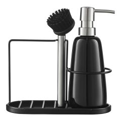 Органайзер с диспенсером для мыла Gunvor, 380 мл, черный, Smart Solutions
