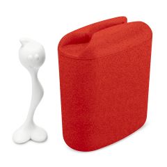 Банка для сыпучих продуктов с ложкой Hot Stuff, Organic, 1,5 л, красная, Koziol