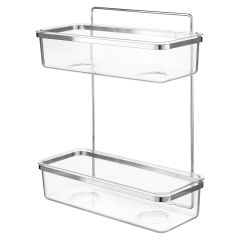 Полка для душа настенная двухъярусная Siv, хром, Bergenson Bjorn Bath