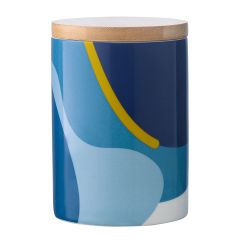 Банка для хранения синего цвета с авторским принтом из коллекции Freak Fruit, 275мл, Tkano