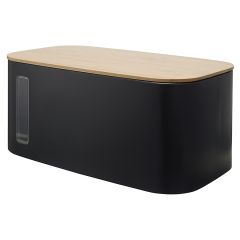 Хлебница Kaffi, 39,7х23х17,6 см, матовая черная, Smart Solutions