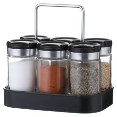 Набор из 6 банок для специй с подставкой Spice Box, 100 мл, Smart Solutions