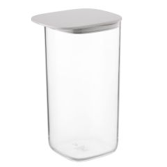 Контейнер для хранения с плоской крышкой, 1,2 л, серый, Qualy