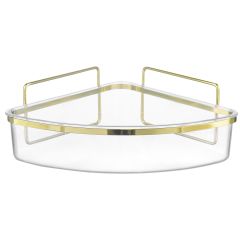 Полка для душа настенная угловая Siv, золотистая, Bergenson Bjorn Bath