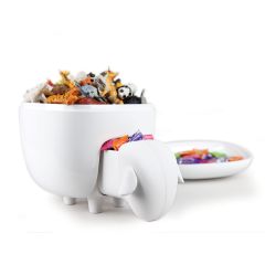 Держатель для ватных дисков Sheep белый, Qualy