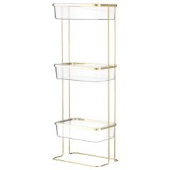 Полка напольная трехъярусная Siv, золотистая, Bergenson Bjorn Bath