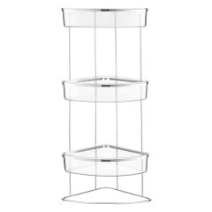 Полка напольная трехъярусная угловая Siv, хром, Bergenson Bjorn Bath