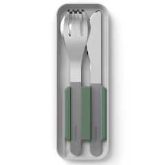 Набор из 3 столовых приборов в футляре MB Slim Box, natural green, Monbento