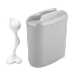 Банка для сыпучих продуктов с ложкой Hot Stuff, Organic, 1,5 л, серая, Koziol