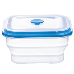 Контейнер для переноски и хранения силиконовый квадратный складной Silikobox, 400 мл, синий, Smart Solutions