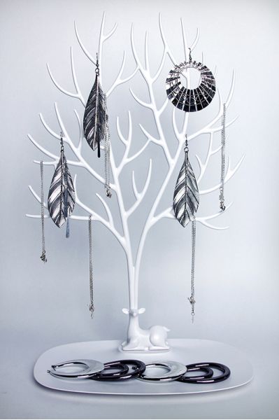 Декоративный органайзер для украшений Deer большой белый, Qualy, изображение 3