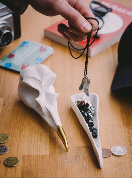 Шкатулка для украшений Bird Skull (белый), Suck UK, изображение 4