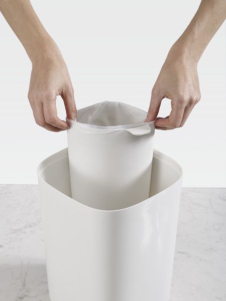 Контейнер мусорный Split™, 8 л, бело-голубой, Joseph Joseph, изображение 5