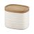 Банка для хранения с бамбуковой крышкой Tierra, 500 мл, молочно-белая, Guzzini