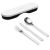 Набор столовых приборов в футляре On The Go, белый, 3 шт., Guzzini