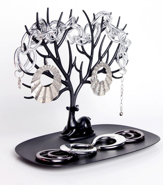 Декоративный органайзер для украшений Deer малый черный, Qualy, изображение 3