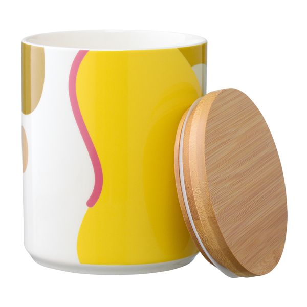 Банка для хранения горчичного цвета с авторским принтом из коллекции Freak Fruit, 1,25л, Tkano, изображение 7