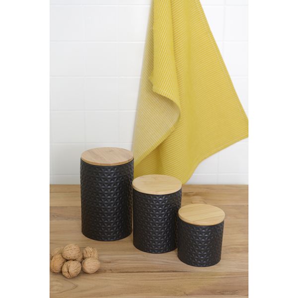 Банка для хранения керамическая Farah, 1,5 л, черная, Liberty Jones, изображение 5