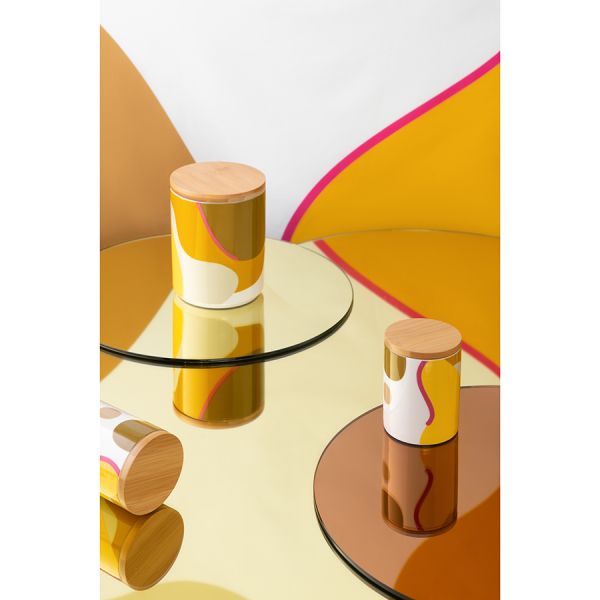 Банка для хранения горчичного цвета с авторским принтом из коллекции Freak Fruit , 275мл, Tkano, изображение 3