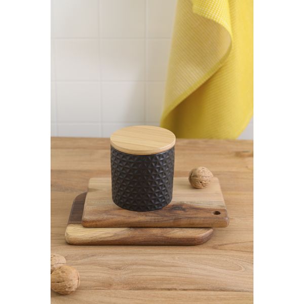 Банка для хранения керамическая Farah, 480 мл, черная, Liberty Jones, изображение 2