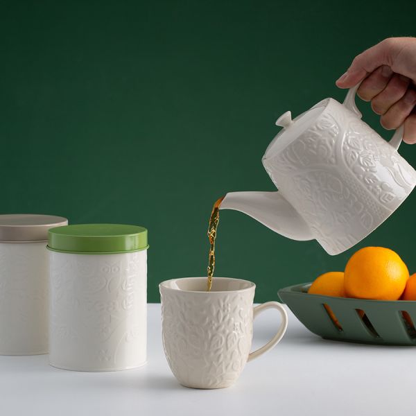 Емкость для хранения чая In The Forest белая-зеленая, Mason Cash, изображение 2