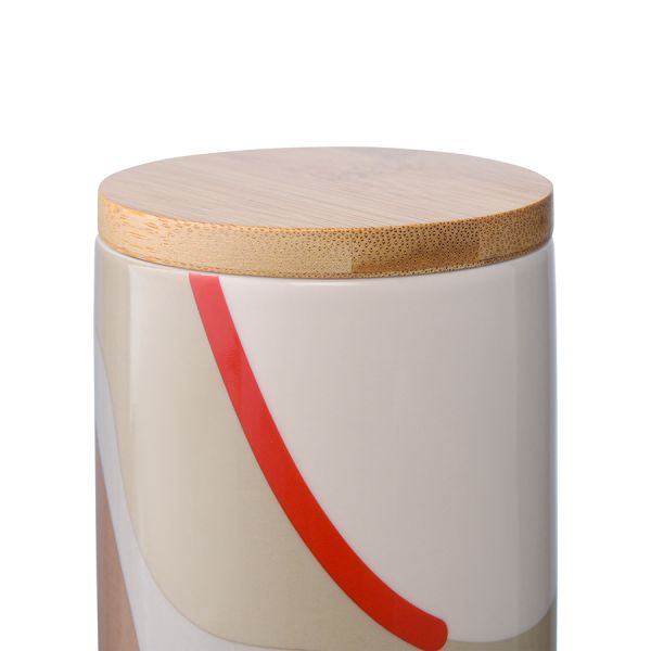 Банка для хранения бежевого цвета с авторским принтом из коллекции Freak Fruit, 275мл, Tkano, изображение 7