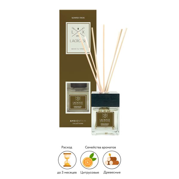 Диффузор ароматический Lacrosse, Сандал и бергамот, 100 мл, Ambientair, изображение 3