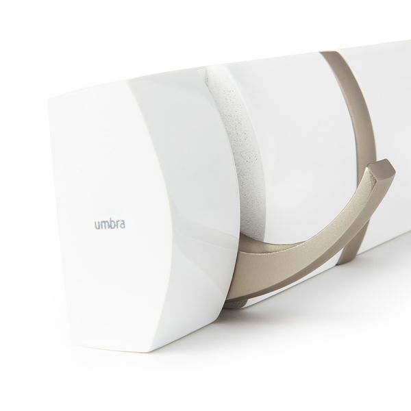 Вешалка настенная горизонтальная Flip 5 крючков белая, Umbra, изображение 8