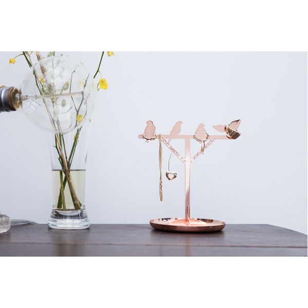Держатель для украшений Bird медь, Kikkerland, изображение 2