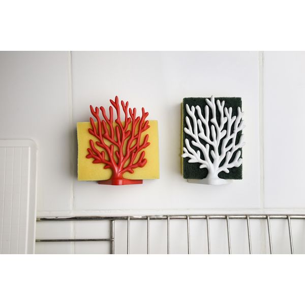 Держатель для мочалок Coral Sponge красный, Qualy, изображение 2