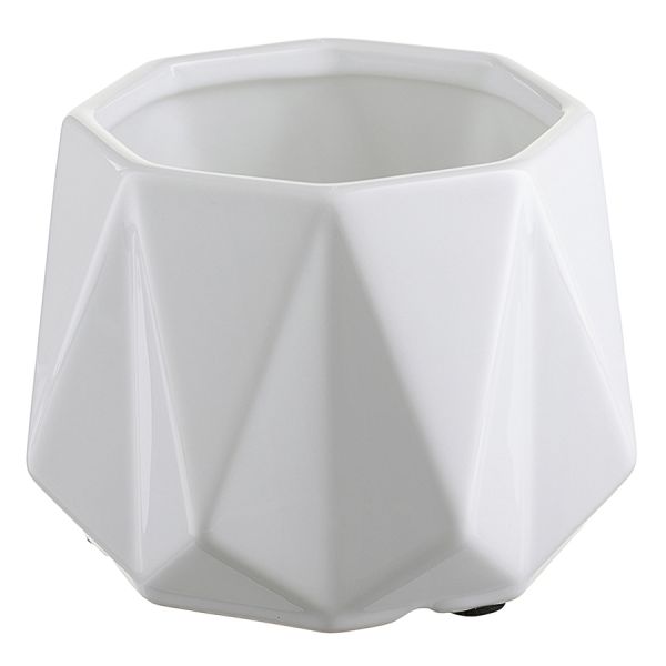 Горшок цветочный Rhombus, 12,5 см, белый, Liberty Jones, изображение 2