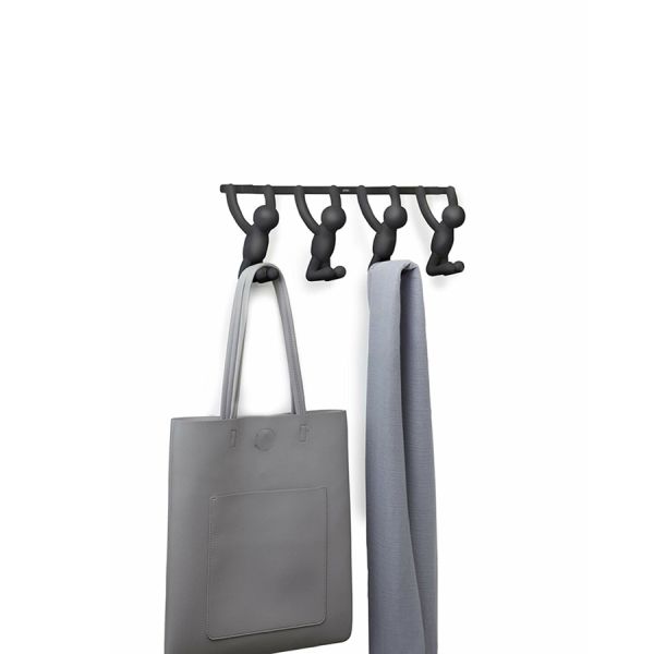 Вешалка надверная BUDDY 4 крючка черная, Umbra, изображение 3