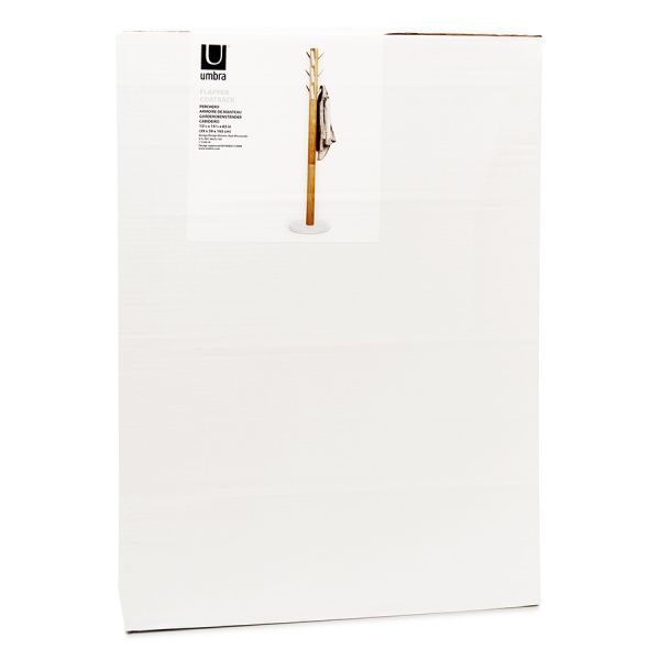 Вешалка напольная Flapper, белая-дерево, Umbra, изображение 3