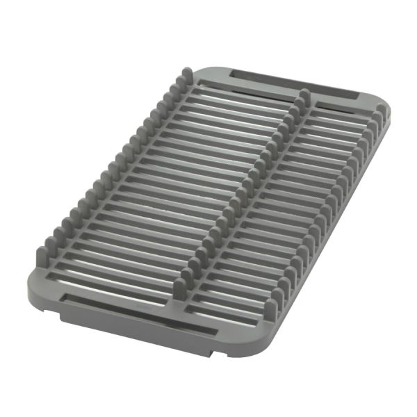 Коврик для сушки посуды с отсеком для столовых приборов Udry, тёмно-серый, Umbra, изображение 7